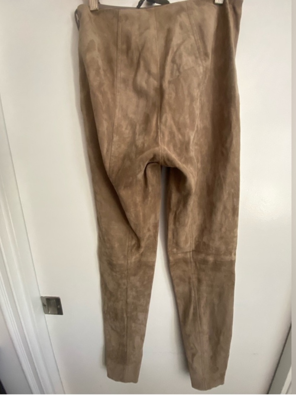 Ralph Lauren Tan Suede-Look Skinny Pants